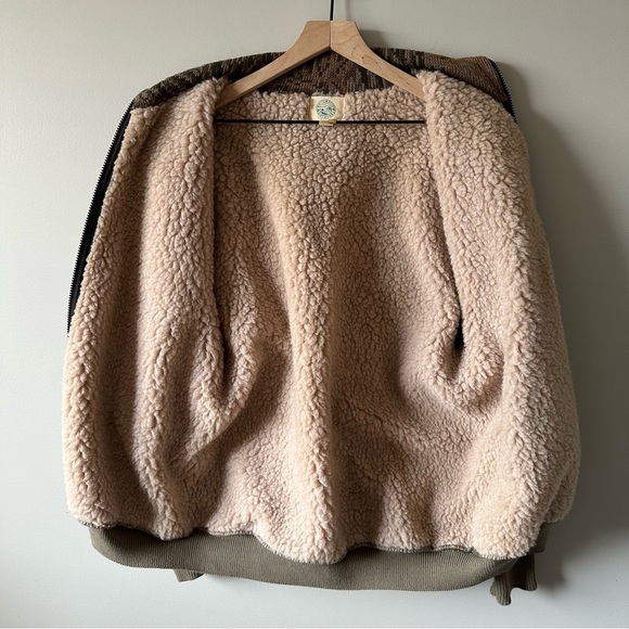 Whitewater Vintage Real Tree Camouflage Wool Sherpa Zip Up Sweater Sz L Hunting - Picture 5 of 15